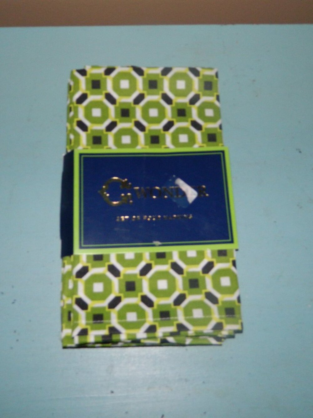 C Wonder Octagon Geometric Clover 19" x 19" Cloth Napkins set/4